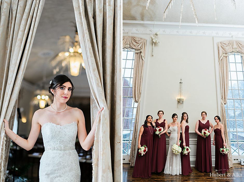 new haven lawn club winter wedding with HK photography Hubert and Alka
