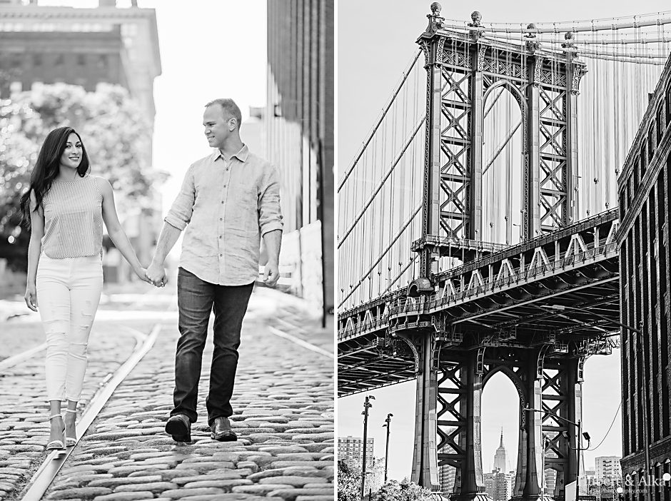 brooklyn bridge sunrise engagement shoot | brooklyn bridge park dumbo nyc photos