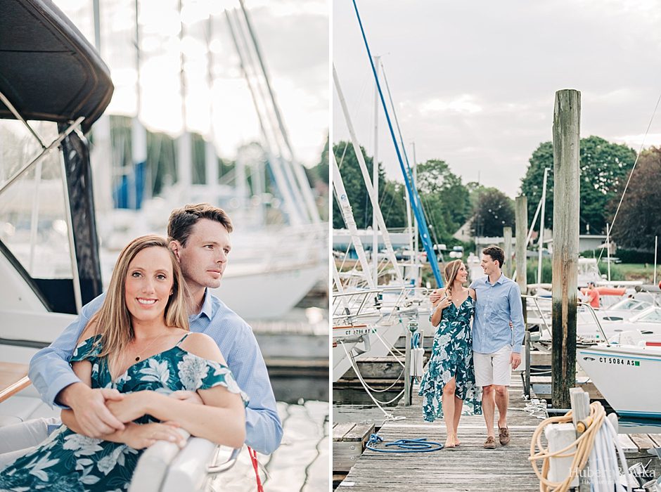Elise & Jack Milford CT Waterfront Engagement Photos HK Photography