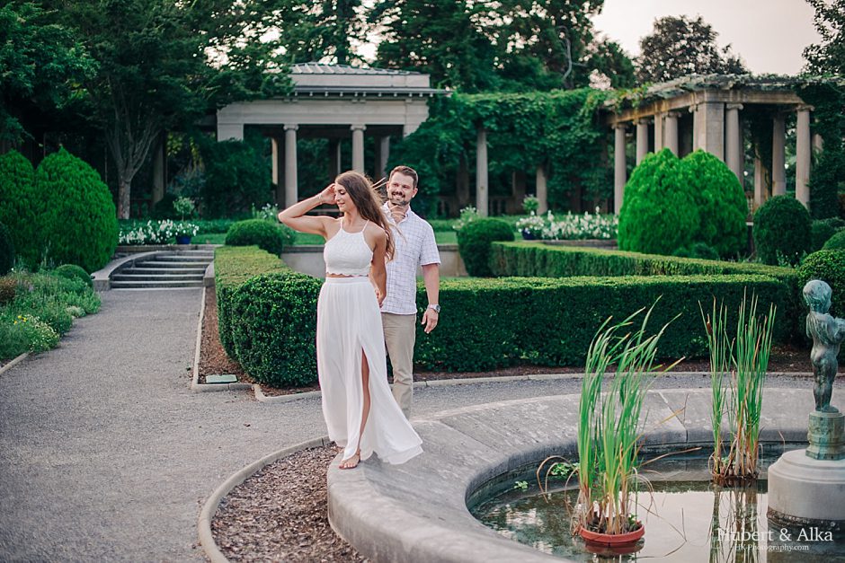 Eolia Mansion at Harkness Memorial State Park Engagement Photos