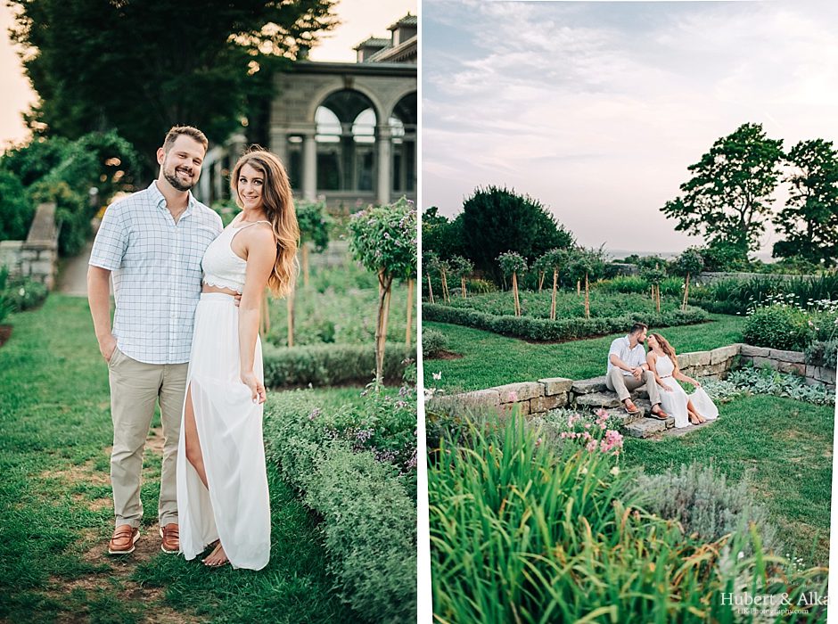 Eolia Mansion at Harkness Memorial State Park Engagement Photos