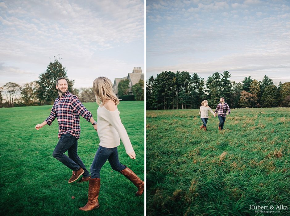 A Topsmead State Forest Autumn Engagement Session | Engagement Photo Ideas in Connecticut