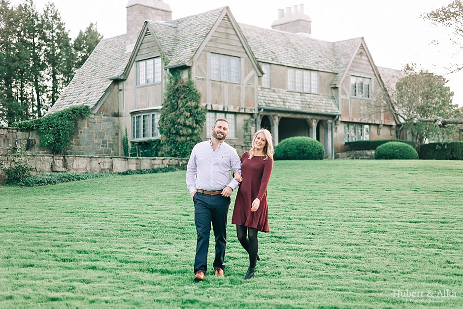 A Topsmead State Forest Autumn Engagement Session | Engagement Photo Ideas in Connecticut