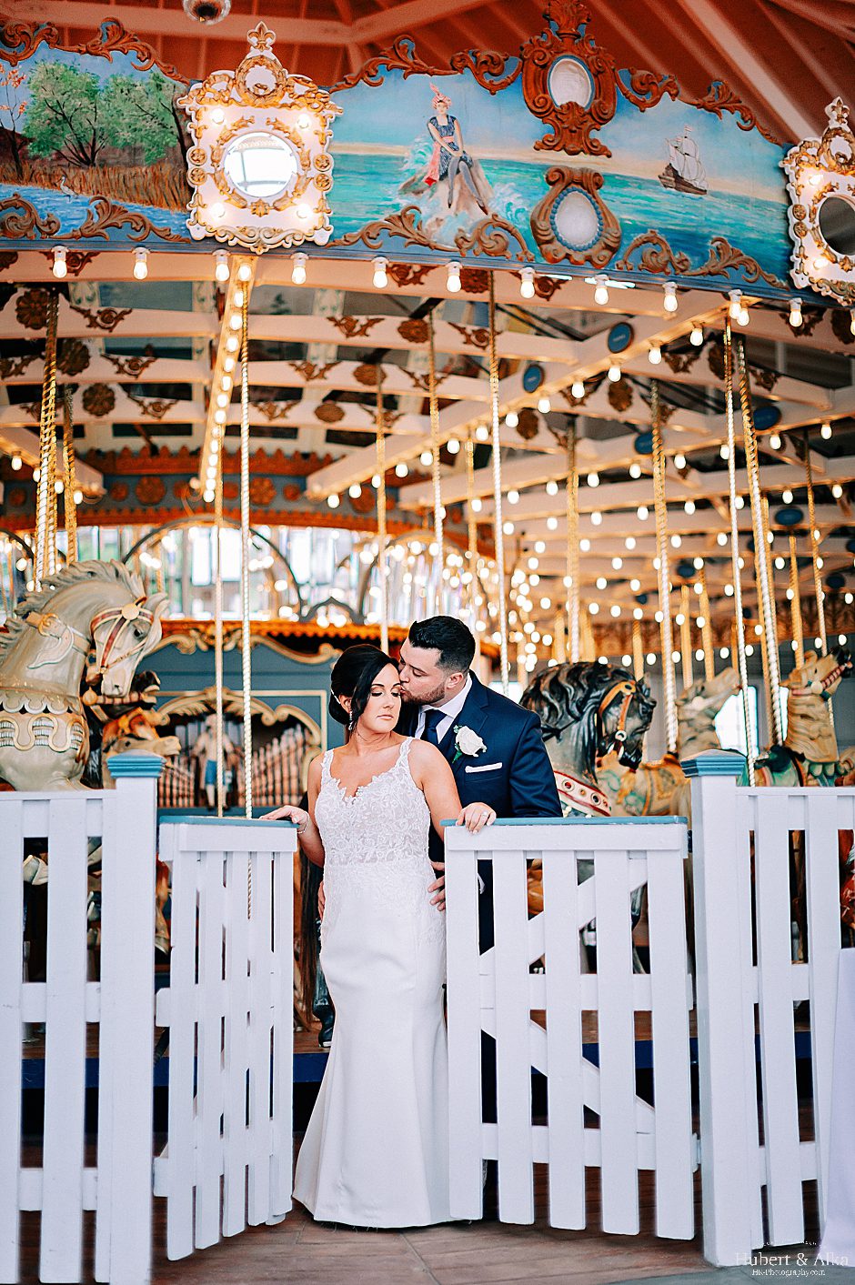 CT Lighthouse Point Park Carousel Wedding Photos