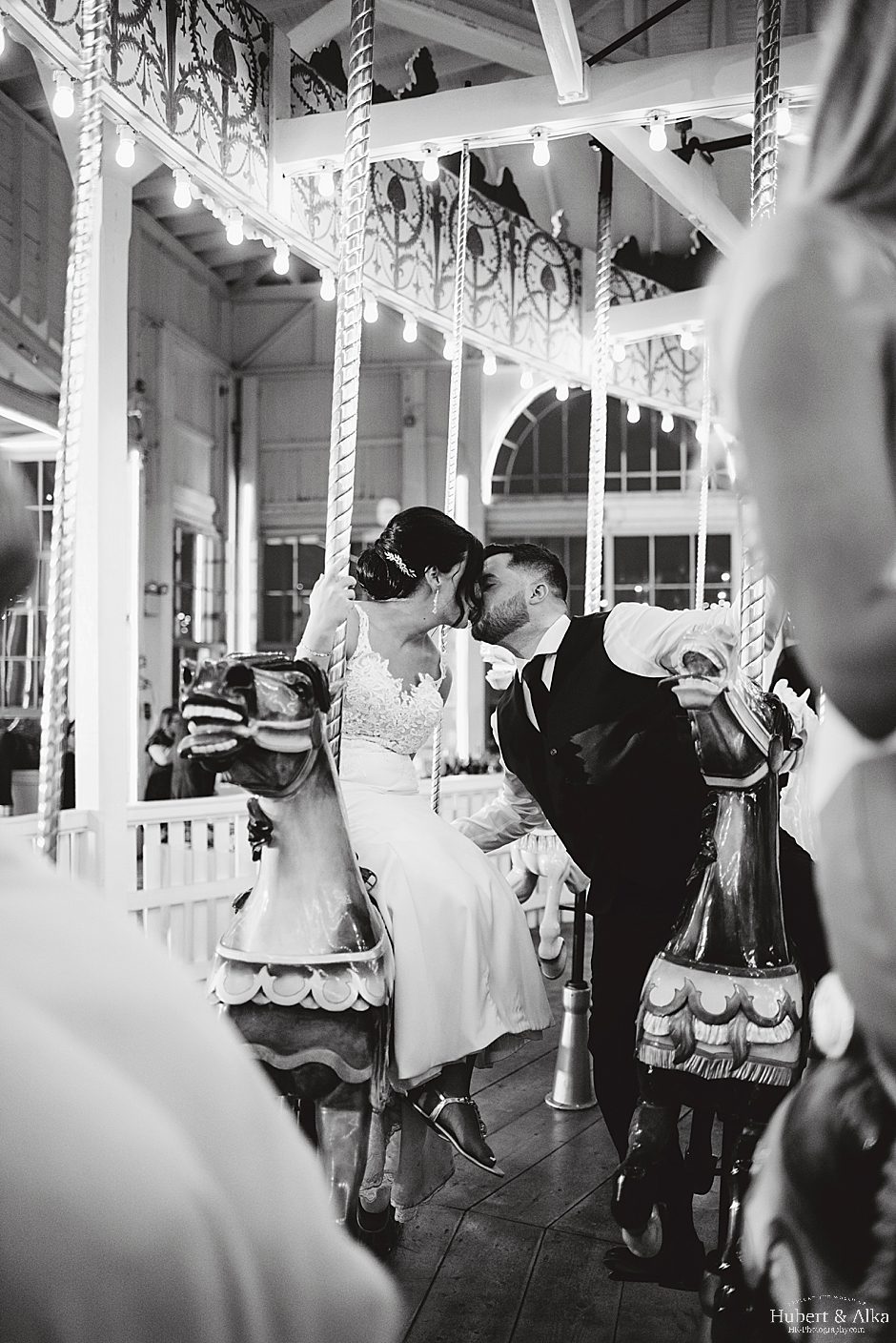 CT Lighthouse Point Park Carousel Wedding Photos