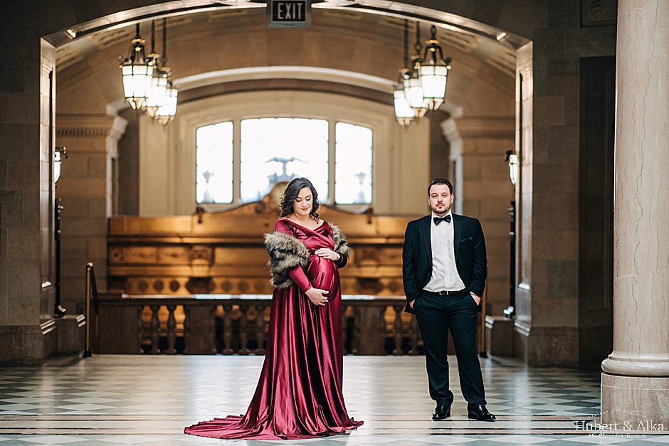Maternity Session at Hartford City Hall