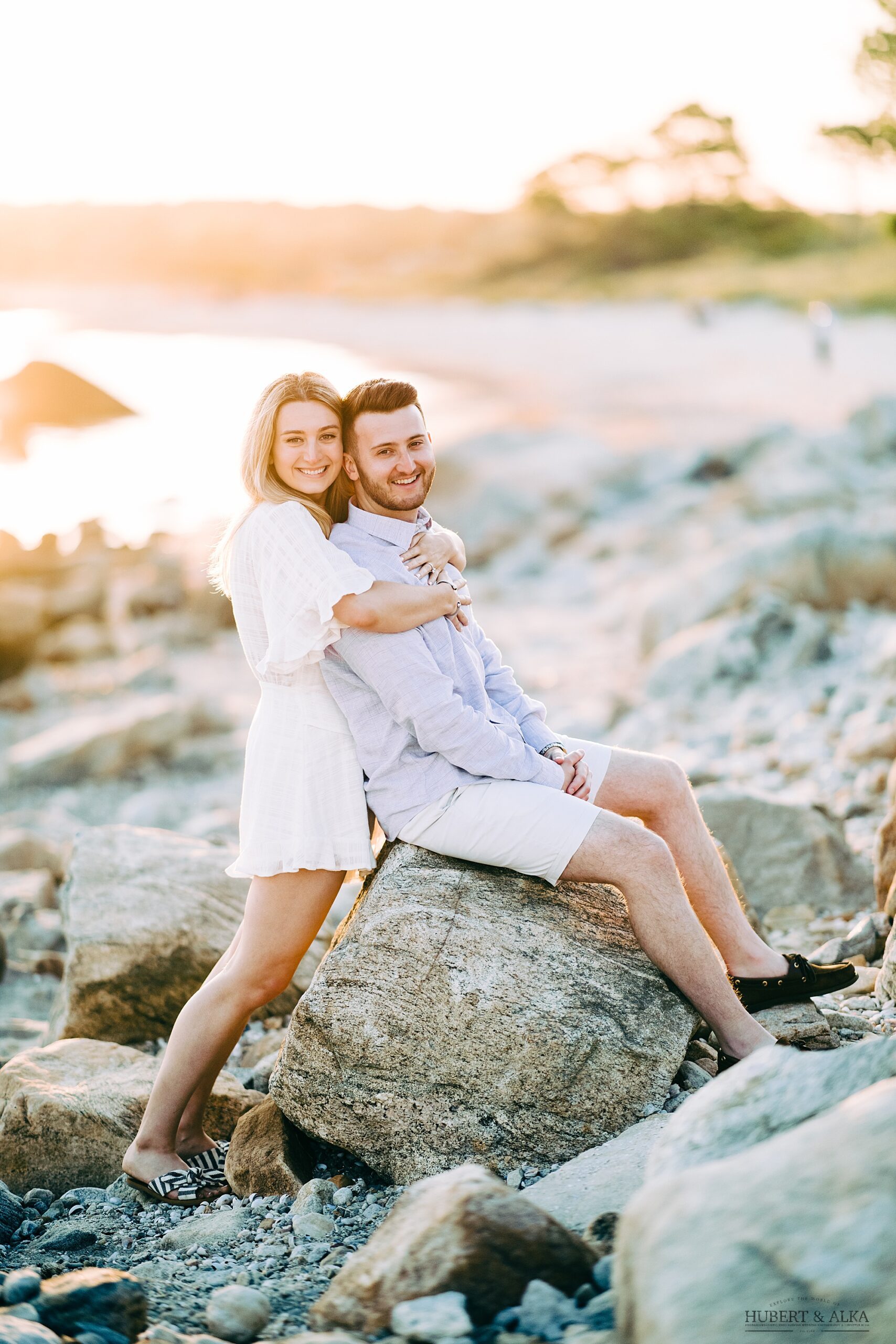 engagement session at Harkness Memorial State Park