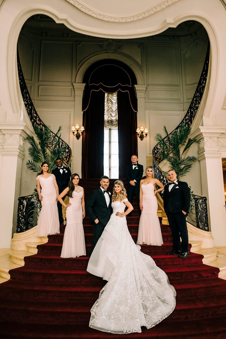 Rosecliff Mansion Wedding Heart Shaped Staircase